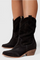 Women's Zippered Lightweight Western Boots in Black