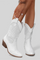 Women's Zippered Lightweight Western Boots in White