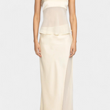 Satin Bustier & Asymmetric Midi Skirt Set, photo 3