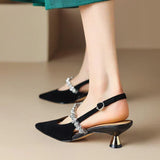 Women's Rhinestone Slingback Kitten Heels, photo 8