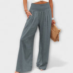 Women's Casual Wide Pants in Gray