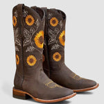 Daisy Comfort Western Boots in Dark Brown