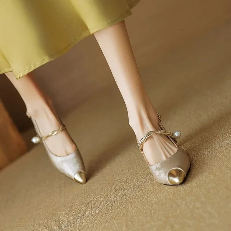 Women's Jacquard Slingback Kitten Heels, photo 4