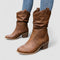 Women's Comfort Leather Boots in Brown
