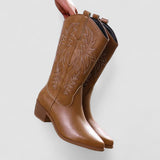 Claire Comfort Western Boots in Brown