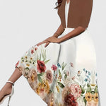 Chantal Elegant Midi Dress in Coffee