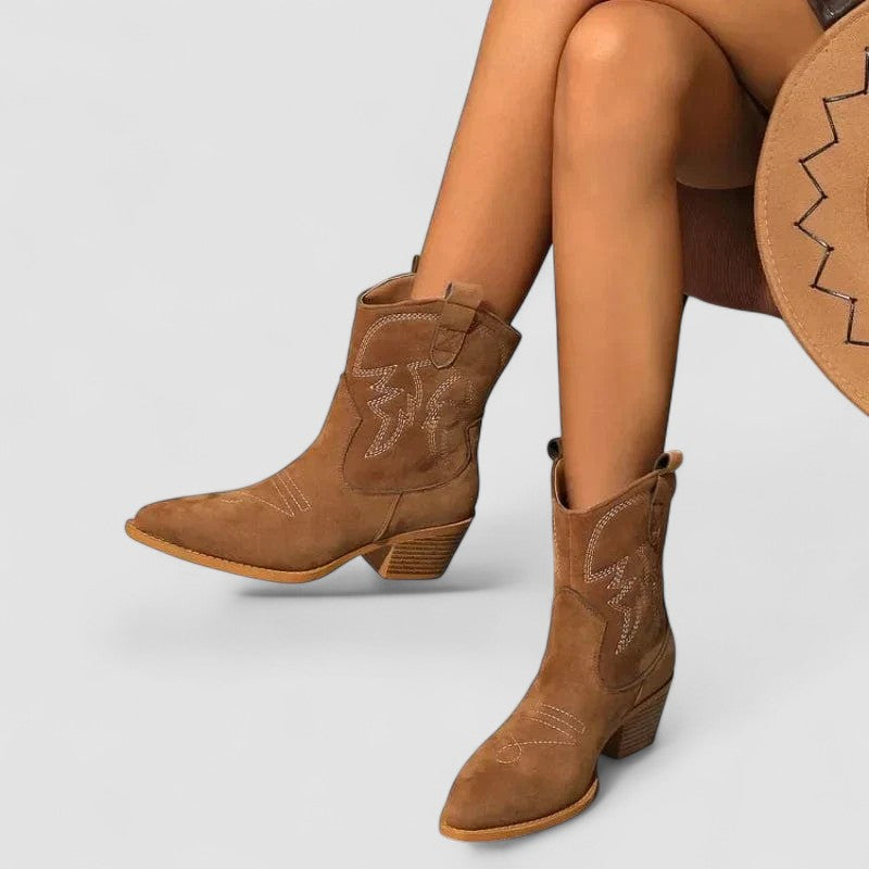 Women's Embroidered Western Ankle Boots, photo 4