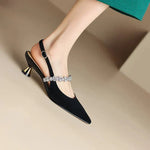 Women's Rhinestone Slingback Kitten Heels, photo 10