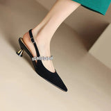 Women's Rhinestone Slingback Kitten Heels, photo 10