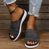 Plush Comfort Sandals in Gray