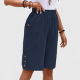 Women's Comfortable Shorts in Navy Blue