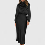 Emryssah Elegant Maxi Dress in Black