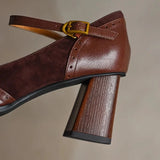 Women's Brogue Mary Jane Block-Heel Pumps, photo 7