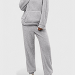 Women's Teddy Fleece Two-Piece Set in Gray