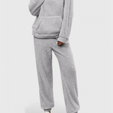 Women's Cozy Two-Piece Teddy Set in Gray