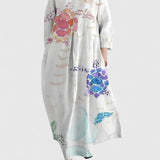 Women's Stylish Midi Dress in Flower 1