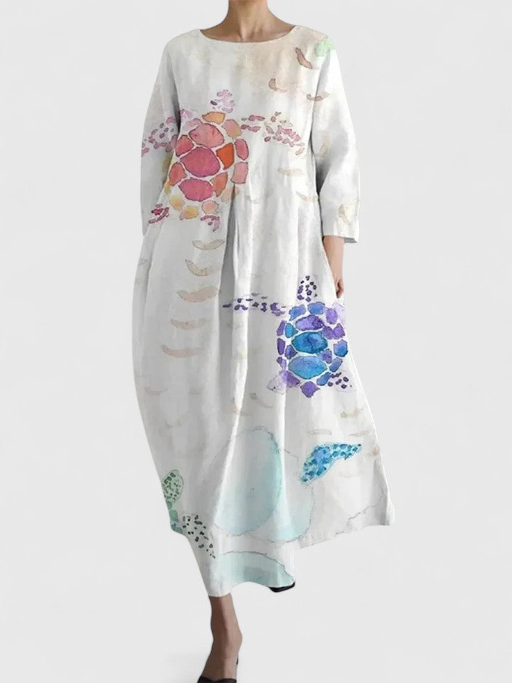 Women's Stylish Midi Dress in Flower 1