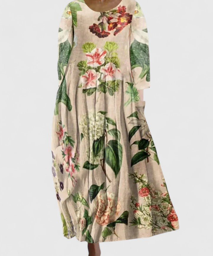 Women's Stylish Midi Dress in Flower 6