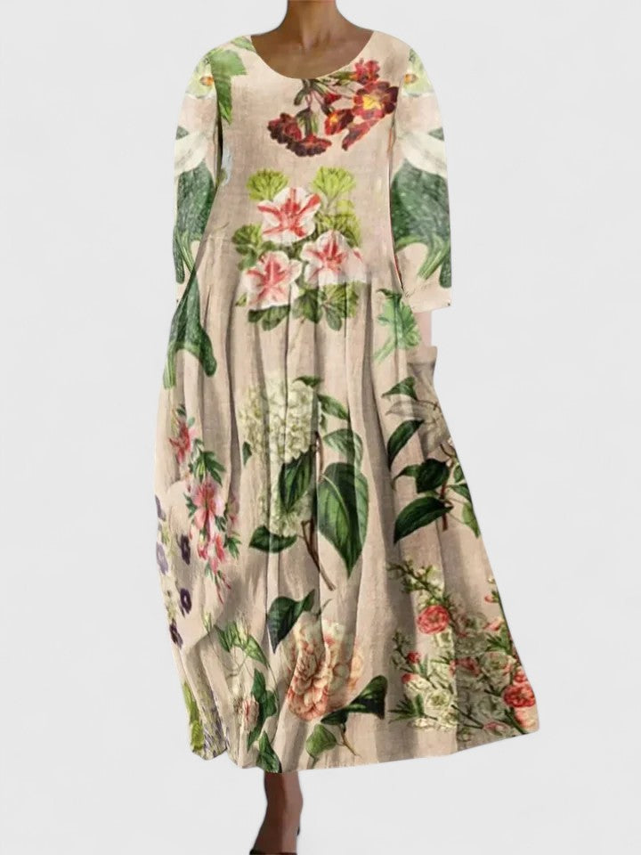 Women's Stylish Midi Dress in Flower 6