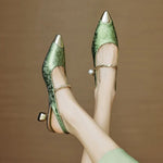 Women's Jacquard Slingback Kitten Heels, photo 2