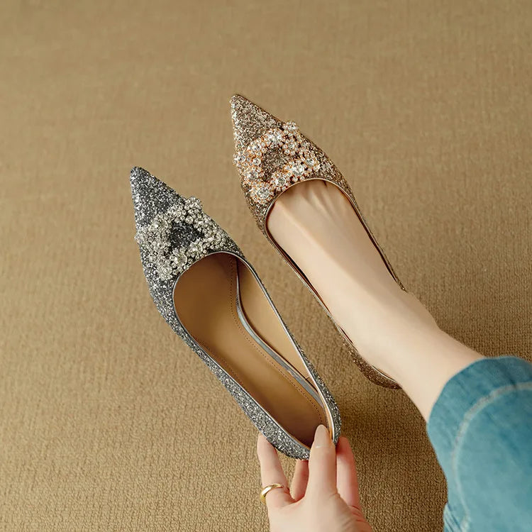 Women's Glitter Pumps with Crystal Buckle, photo 21
