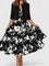 Chantal Elegant Midi Dress in Black