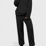 Women's Cozy Two-Piece Teddy Set in Black