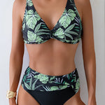 Women's Midnight Garden Bikini Set in Green