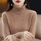 Women's Cashmere Mock-Neck Sweater in Golden Camel