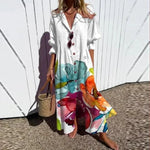 Women's Beachcomber Boho Midi Dress in White