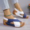 Olivia Comfort Sandals in Blue and White
