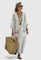 Kyvanna Elegant Maxi Dress in Beige Light Blue