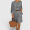 Women's Elegant Suit 2-Piece Set in Gray