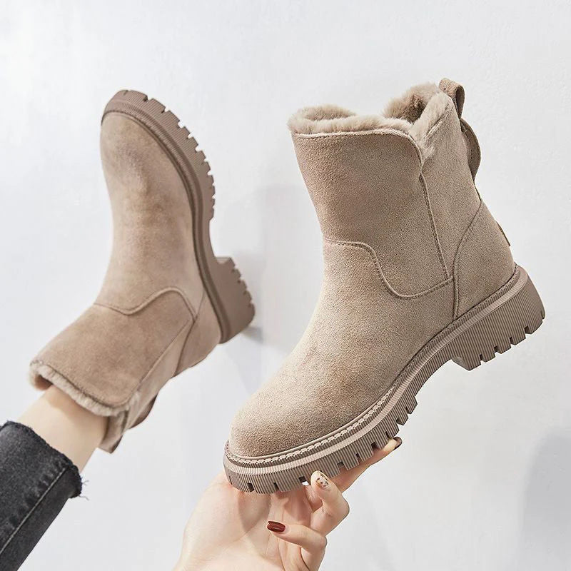 Women's Durable Winter Boots in Beige