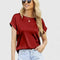 Women's Elegant Blouse – Amara in Wine Red