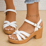 Women's Classic Mid-Heel Sandals in White