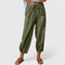 Women's Elegant Wide-Leg Pants in Army Green