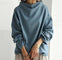 Women's Oversized Mock-Neck Top in Blue