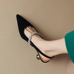 Women's Rhinestone Slingback Kitten Heels, photo 6