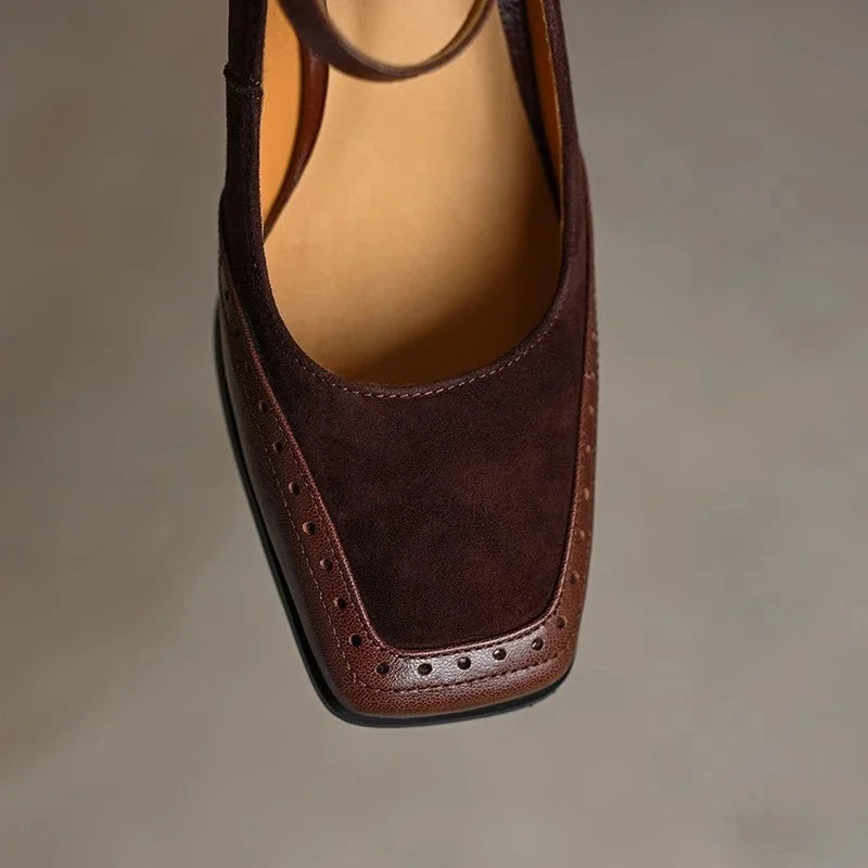 Women's Brogue Mary Jane Block-Heel Pumps, photo 5