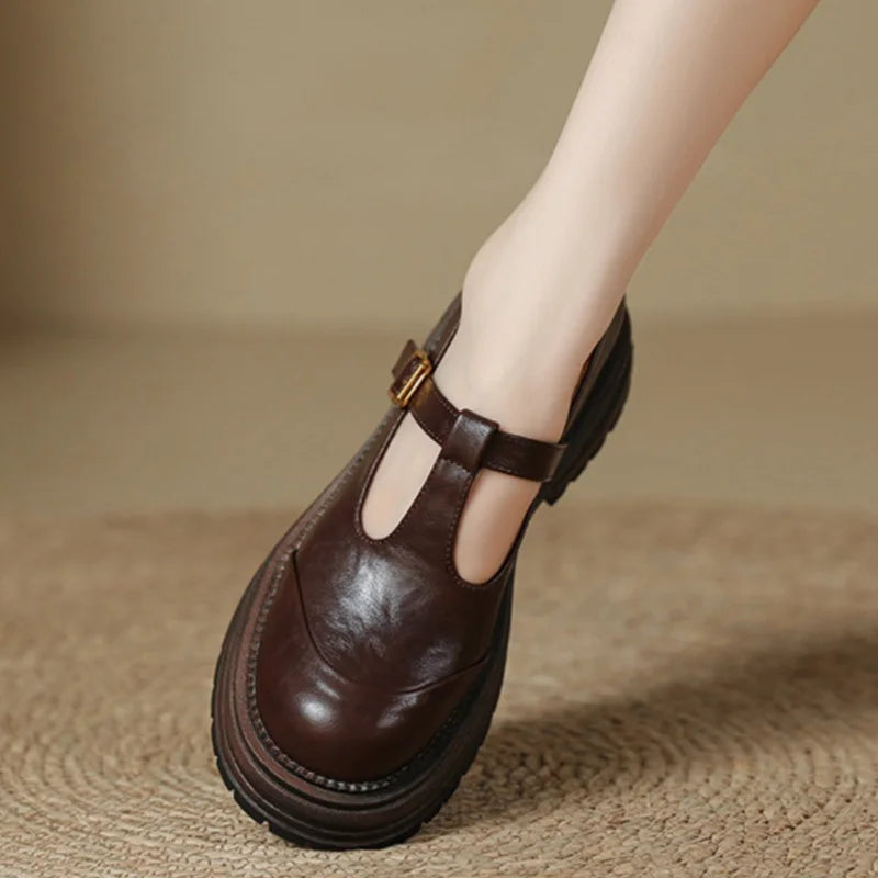 Women's Chunky Platform T-Strap Mary Janes