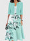 Chantal Elegant Midi Dress in Green