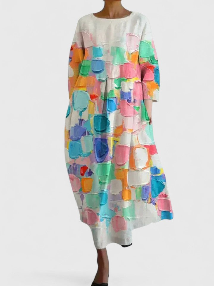 Women's Stylish Midi Dress in Flower 2