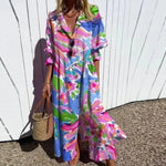 Women's Beachcomber Boho Midi Dress in Pink