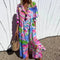 Women's Beachcomber Boho Midi Dress in Pink