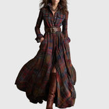 Bryanna Sophisticated Maxi Dress in Multi-colored