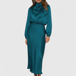 Emryssah Elegant Maxi Dress in Blue