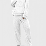 Women's Cozy Two-Piece Teddy Set in White