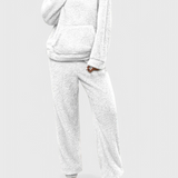 Women's Cozy Two-Piece Teddy Set in White