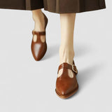 Avery Comfort Mary Janes in Brown